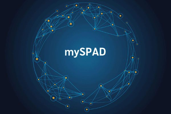 product name on an abstract blue and yellow background